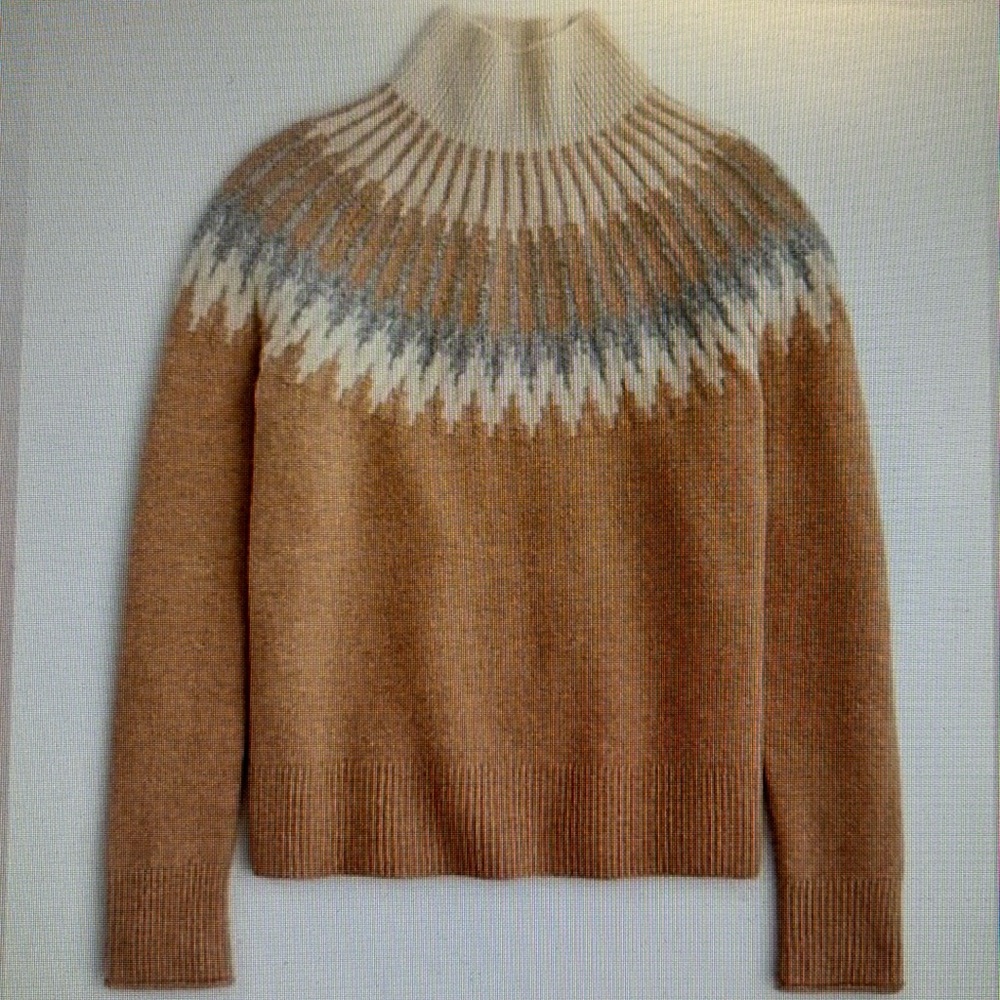 NWT Beautiful J Crew Fair Isle Turtleneck Sweater